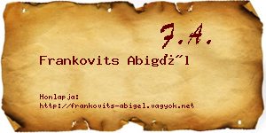 Frankovits Abigél névjegykártya
